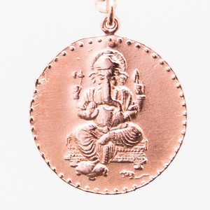 Ganesha Silber positiv Rotgold plattiert Münze